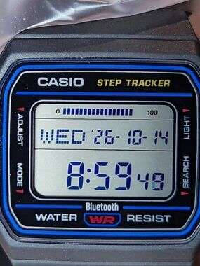 CASIO F-B100W-1ACF Watch. Bluetooth Step, Tracker. Black. Ships from USA. F-B100